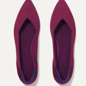 Rothy’s The Point Womens Flats Cabernet Herringbone Size 10